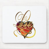 Liebe Wort und Herz Mousepad (Vorne)
