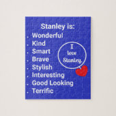 Liebe & Worte - Blau mit Herz: Jigsaw Puzzle (Vertikal)