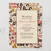 Liebe Worte Einladung (Vorne/Hinten)