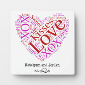 Liebe Worte Herz Plaque Fotoplatte (Vorderseite)