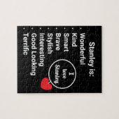Liebe & Worte - Schwarz mit Herz: Jigsaw Puzzle (Horizontal)