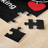 Liebe & Worte - Schwarz mit Herz: Jigsaw Puzzle (Seite)