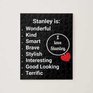 Liebe & Worte - Schwarz mit Herz: Jigsaw Puzzle