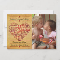 Liebe Worte Valentinstag-Karte