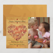 Liebe Worte Valentinstag-Karte Feiertagskarte (Vorne/Hinten)