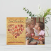 Liebe Worte Valentinstag-Karte Feiertagskarte (Stehend Vorderseite)