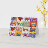 Liebe Worte XOXO Art Grußkarte oder Mitteilungskar Karte (Gelbe Blume)