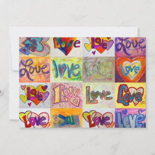 Liebe Worte XOXO Mosaik Einladungen oder Einladung
