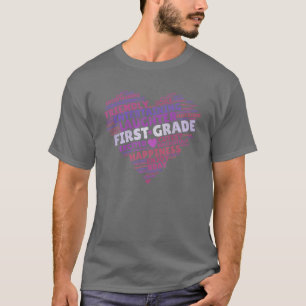 Liebe Wörter ERSTE GRADE Zurück zu Schulherz Teach T-Shirt