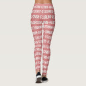 Liebe Wortkettengestaltung Leggings (Rückseite)