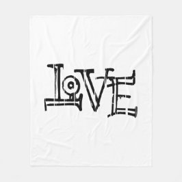 Liebe Worttypografie Fleecedecke