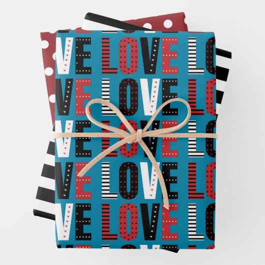 Liebe Wrapper Paper Set Geschenkpapier Set (Beispiel)