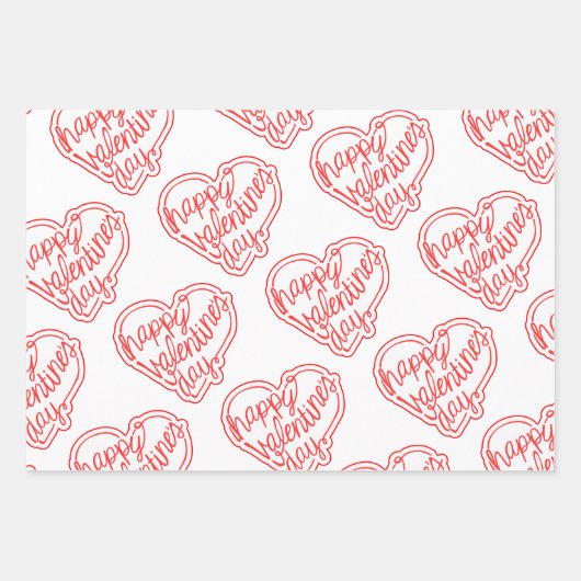 LIEBE Wrapping Paper Flat Sheet Set 3 Geschenkpapier Set (Vorderseite 3)