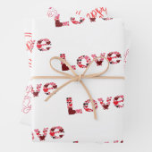 LIEBE Wrapping Paper Flat Sheet Set 3 Geschenkpapier Set (Beispiel)