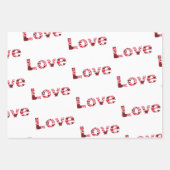LIEBE Wrapping Paper Flat Sheet Set 3 Geschenkpapier Set (Vorderseite)