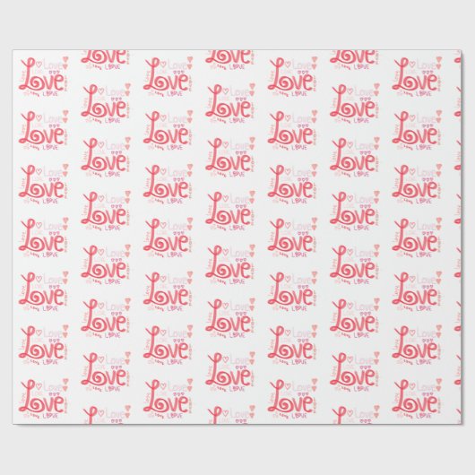 LIEBE Wrapping Paper Geschenkpapier (Flach)