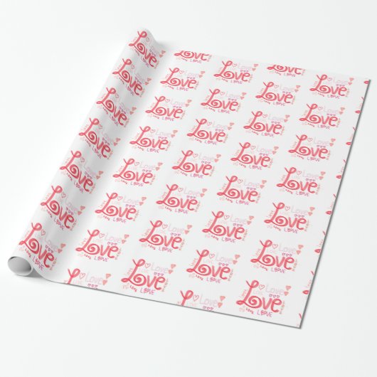 LIEBE Wrapping Paper Geschenkpapier (Ungerollt)