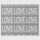 Liebe Wrapping Paper, grau Geschenkpapier (Flach)