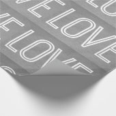 Liebe Wrapping Paper, grau Geschenkpapier (Ecke)