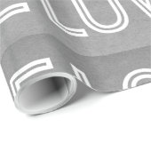 Liebe Wrapping Paper, grau Geschenkpapier (Rolleneckpunkt)