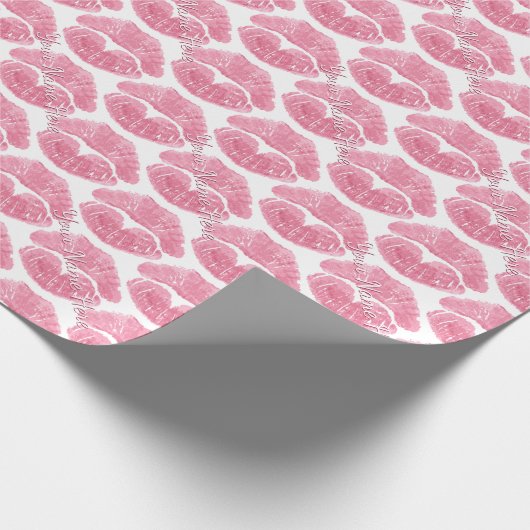 Liebe Wrapping Paper Kisses Personalisierte Gesche Geschenkpapier (Ecke)