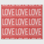 Liebe Wrapping Paper, rot Geschenkpapier (Flach)