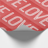 Liebe Wrapping Paper, rot Geschenkpapier (Ecke)
