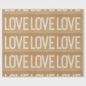Liebe Wrapping Paper, Tan Geschenkpapier (Flach)