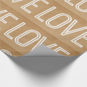 Liebe Wrapping Paper, Tan Geschenkpapier (Ecke)