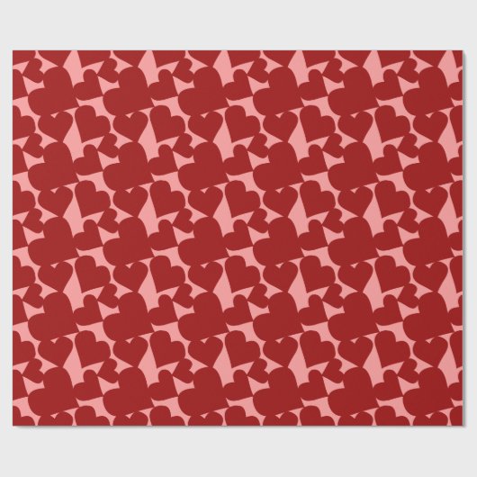 Liebe Wrapping Paper Valentines Hearts Geschenkpap Geschenkpapier (Flach)