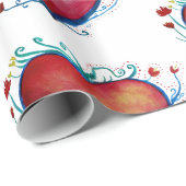 Liebe-Wrapping-Papier für Wasserfarbe Geschenkpapier (Rolleneckpunkt)