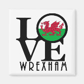 LIEBE Wrexham Wales Magnet (Vorne)