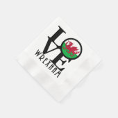 LIEBE Wrexham Wales Serviette (Ecke)