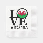 LIEBE Wrexham Wales Serviette (Vorderseite)