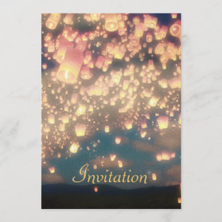 Liebe-Wunsch-Laternen - Geburtstags-Einladung Einladung