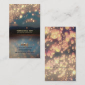 Liebe-Wunsch-Laternen Visitenkarte (Vorne/Hinten)