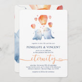 Liebe wünscht Laternen und Geister zum Hochzeitsem Einladung (Vorne/Hinten)