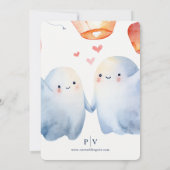 Liebe wünscht Laternen und Geister zum Hochzeitsem Einladung (Rückseite)