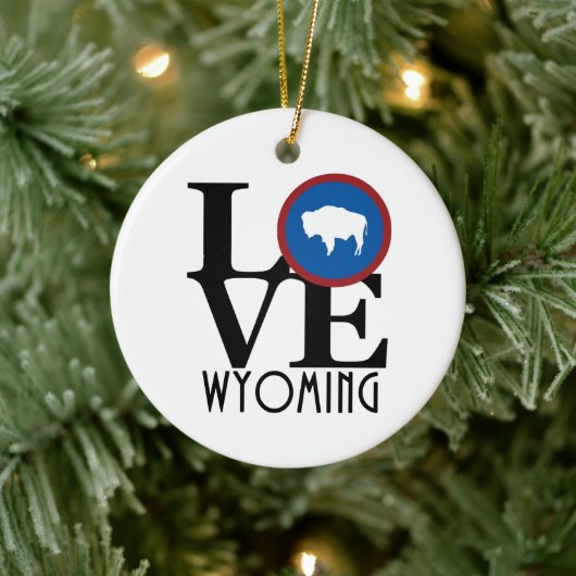 LIEBE Wyoming Keramik Ornament (Baum)