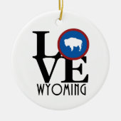 LIEBE Wyoming Keramik Ornament (Vorne)