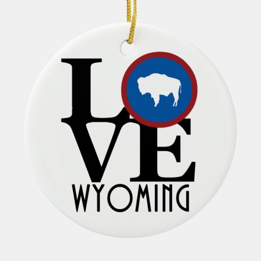 LIEBE Wyoming Keramik Ornament (Vorne)