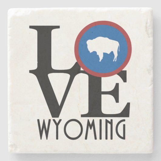LIEBE Wyoming Steinuntersetzer (Vorderseite)