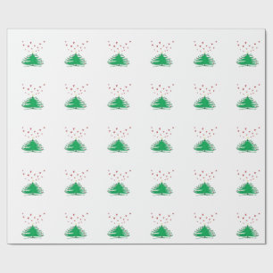 Liebe X-mas Tree Matte Wrapping Paper, 30 in x 2 f Geschenkpapier