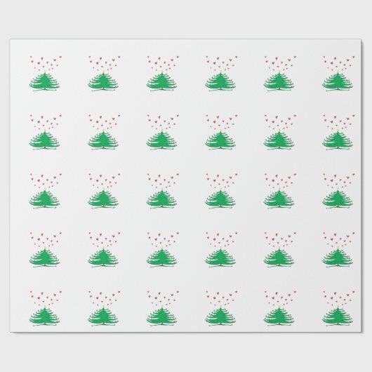 Liebe X-mas Tree Matte Wrapping Paper, 30 in x 2 f Geschenkpapier (Flach)