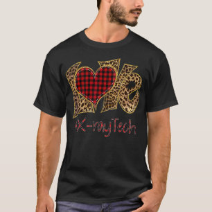 Liebe Xray Tech Leopard Mied Flannel Valentine's D T-Shirt
