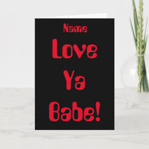 Liebe Ya Babe Red Black Valentinstag Card Karte
