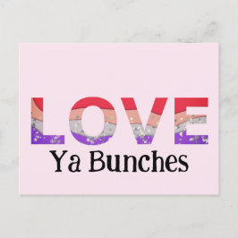 Liebe Ya Bunches Farbenfrohe Herzen Valentine Postkarte