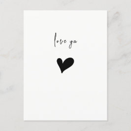 Liebe Ya Niedlich Herz Minimalistisch Postkarte