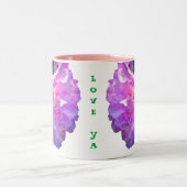 Liebe Ya Pink Azalea Blume Zweifarbige Tasse (Mittel)