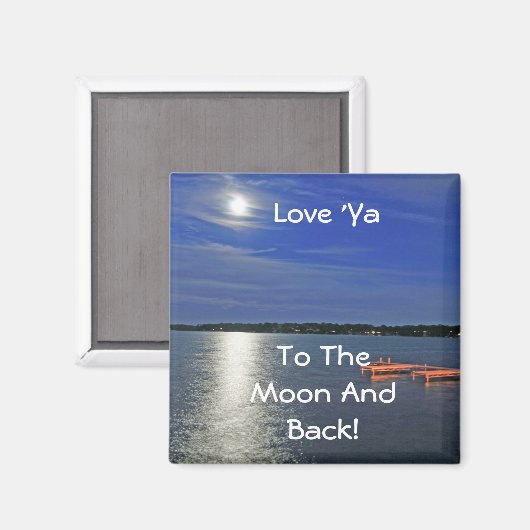 Liebe Ya zum Mond Magnet (Vorderseite/Rückseite)